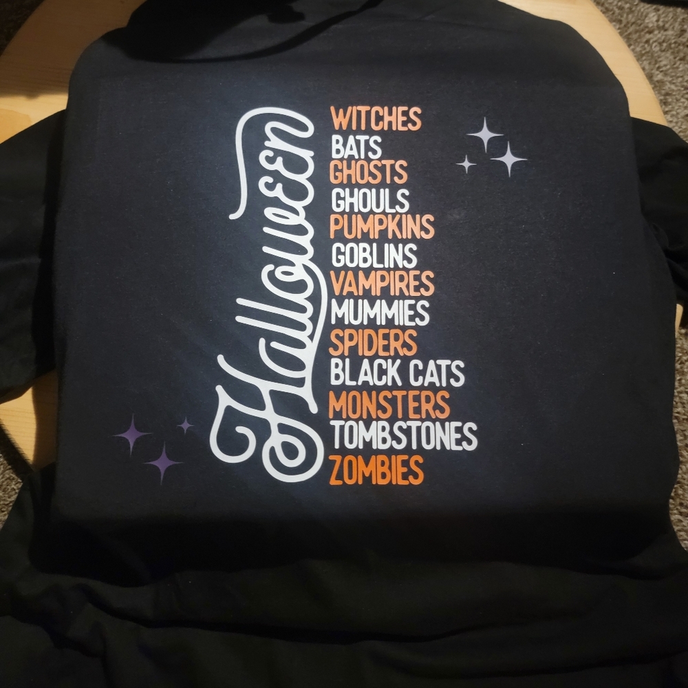 *CUSTOM TEE DESIGN* Halloween Themed Black T-Shirt